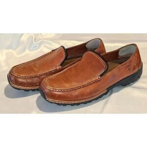 Wenger Swiss Supreme Quality Hiking Mocs Full Grain Leather Brown Size 12 GUC